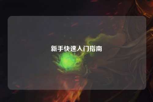 新手快速入门指南